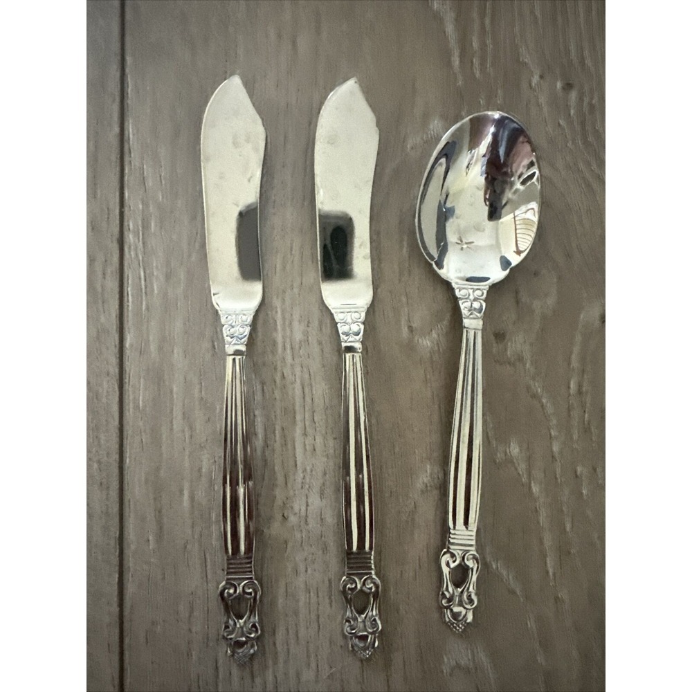 Towle Stainless Steel 18/10 KING GUSTAV 2 Butter 1 Sugar Spoon China